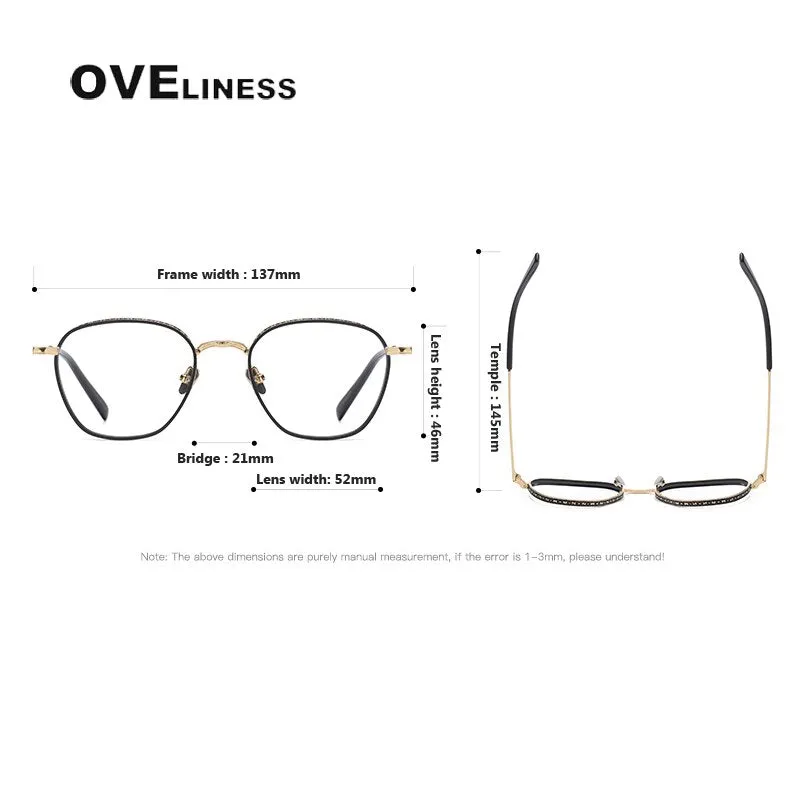 Oveliness Unisex Full Rim Square Titanium Eyeglasses M3101