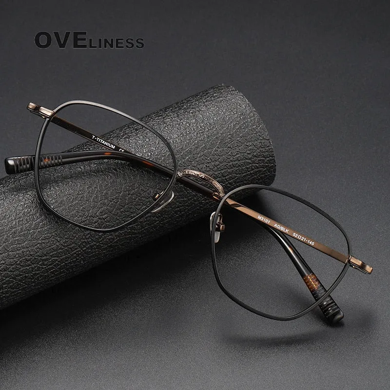 Oveliness Unisex Full Rim Square Titanium Eyeglasses M3101