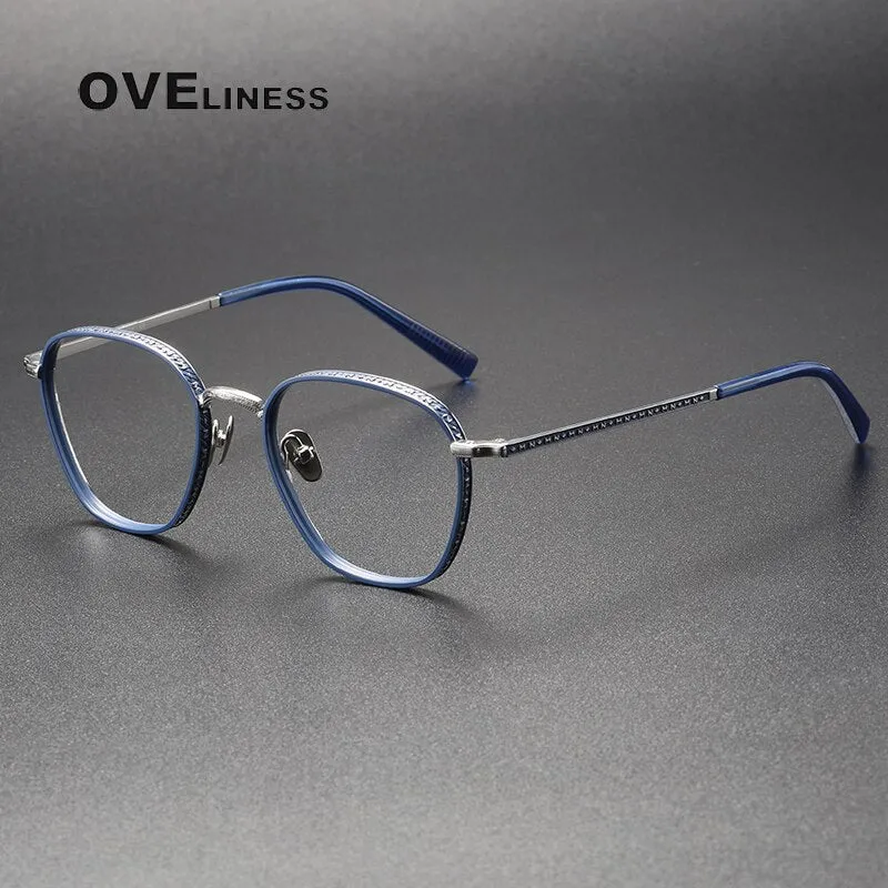 Oveliness Unisex Full Rim Square Titanium Eyeglasses M3101