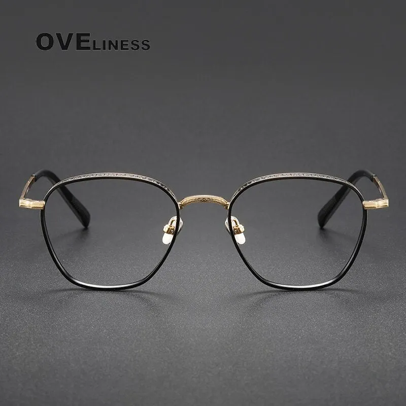 Oveliness Unisex Full Rim Square Titanium Eyeglasses M3101