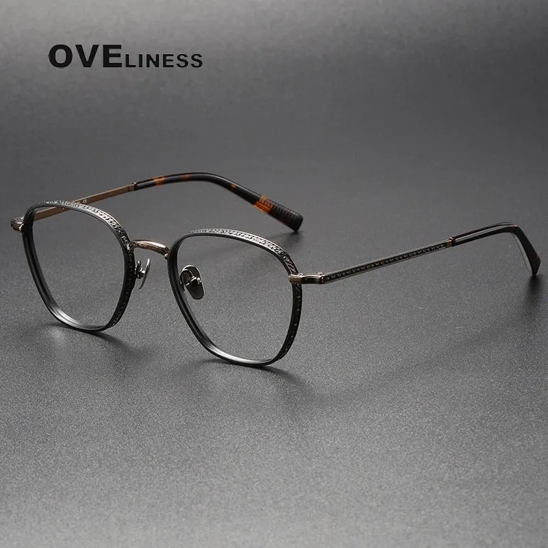 Oveliness Unisex Full Rim Square Titanium Eyeglasses M3101