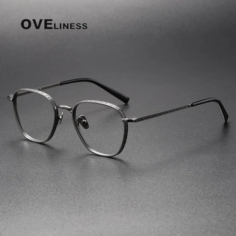 Oveliness Unisex Full Rim Square Titanium Eyeglasses M3101