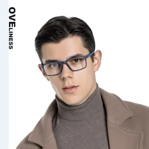 Oveliness Unisex Full Rim Square Tr 90 Titanium Eyeglasses Ol71p32