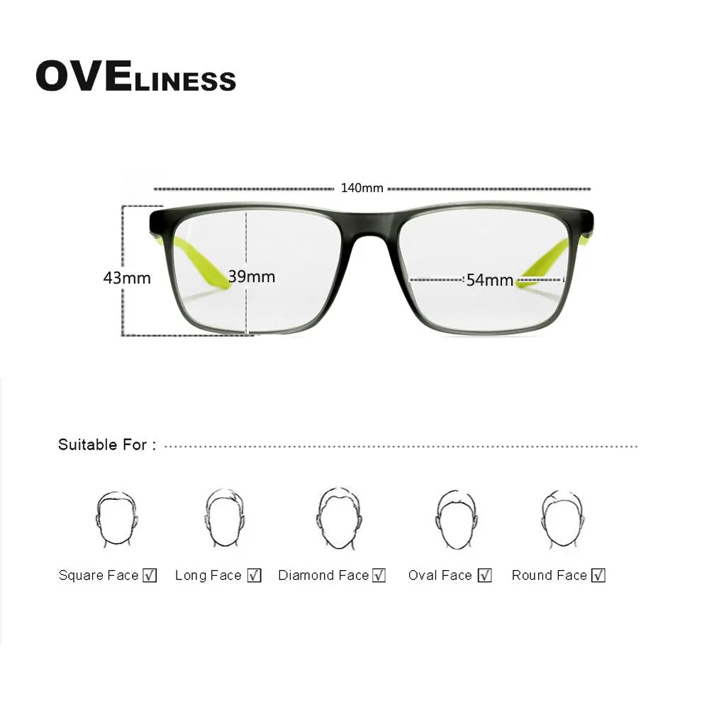 Oveliness Unisex Full Rim Square Tr 90 Titanium Eyeglasses Ol71p32