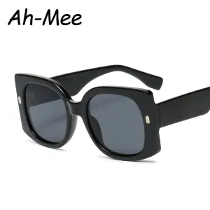 Oversized Cycling Square Sunglasses Women Fashion Retro Gradient Sun Glasses Men Black Big Frame Rivet Eyeglasses Vintage UV400