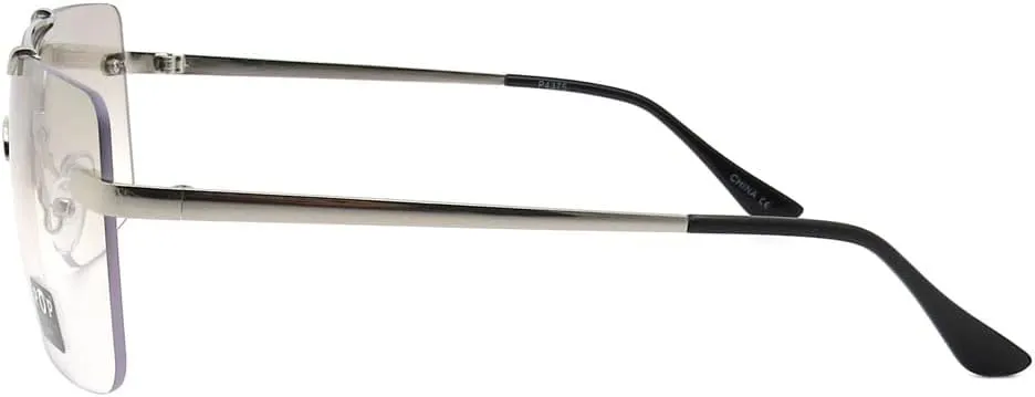 Oversized Flat Top Aviator One Piece Shield Lens Men Women Fashion Sunglasses