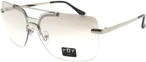 Oversized Flat Top Aviator One Piece Shield Lens Men Women Fashion Sunglasses