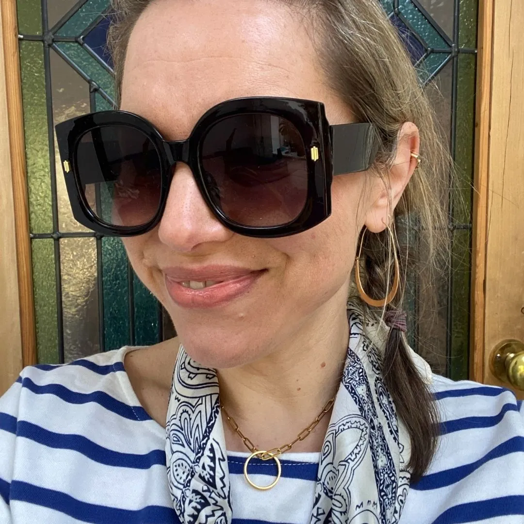 Oversized Retro Art Deco Sunglasses