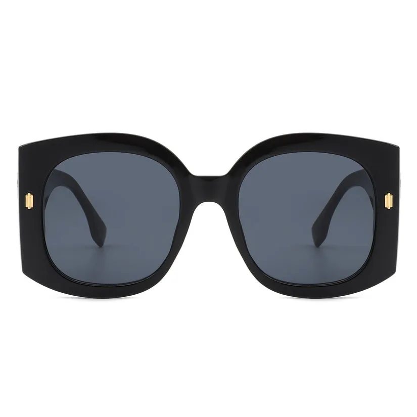 Oversized Retro Art Deco Sunglasses