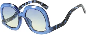 Oversized Round Sunglasses Women Stylish Vintage Candy Color Frame Eyewear Ladies Gradient UV400 Shades