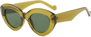 Oversized Thick Frame Cat Eye Fashion Sunglasses Woman Vintage Black Glasses Sun Glasses Female UV400 Eyewear Shades