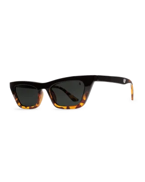 Peace Punk Polarised Sunglasses in Gloss Darkside & Gray