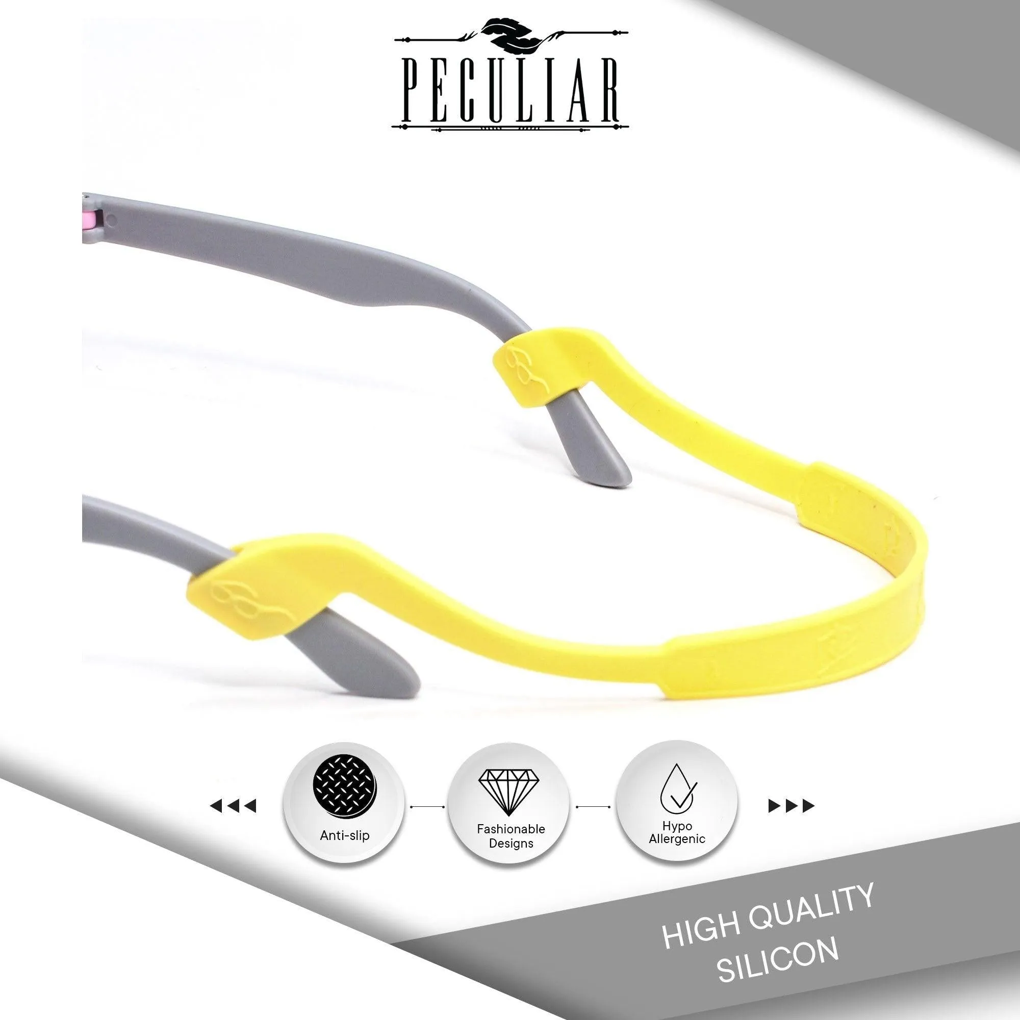 Peculiar S100 Silicon Rubber Eyeglass STRAP End Tips Anti Slip Ear Grip
