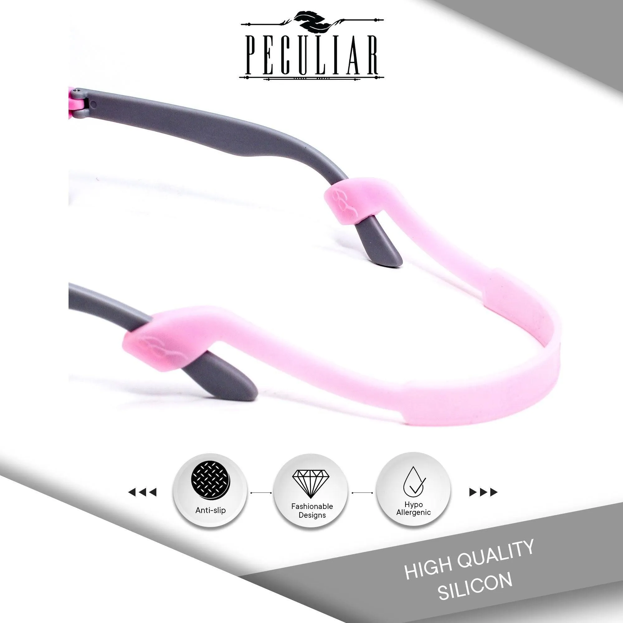 Peculiar S100 Silicon Rubber Eyeglass STRAP End Tips Anti Slip Ear Grip