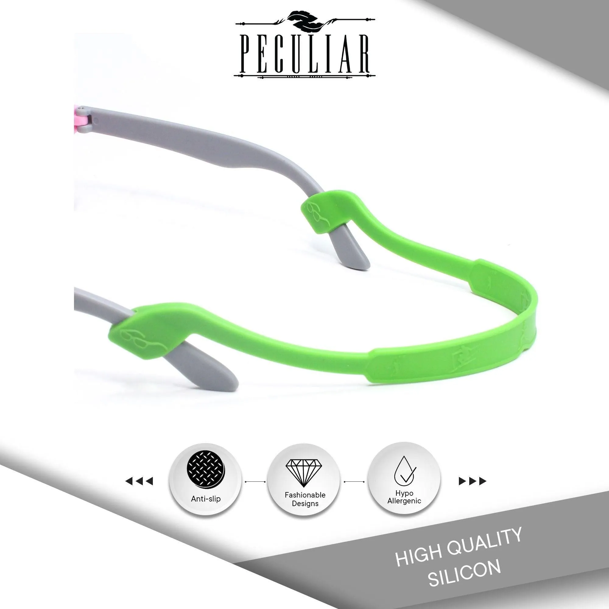 Peculiar S100 Silicon Rubber Eyeglass STRAP End Tips Anti Slip Ear Grip