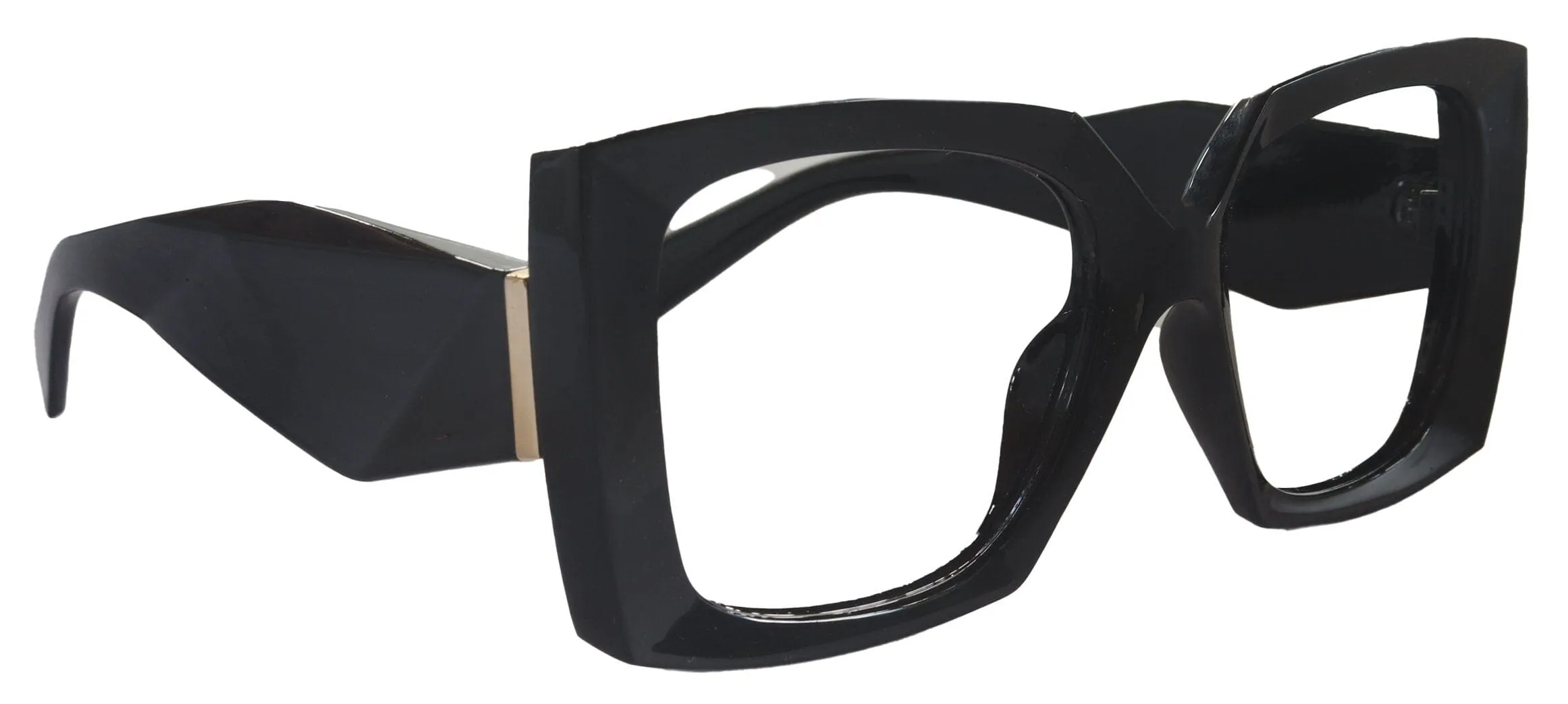 Penelope Black  Large Oversized Reading Glasses, Women Readers, High End Reading Magnifying eyeglasses,  Big Square optical Frames