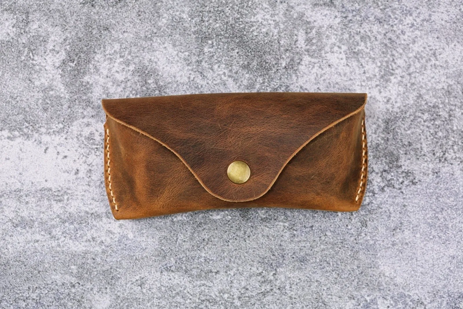 Personalized leather sunglasses eyeglasses case