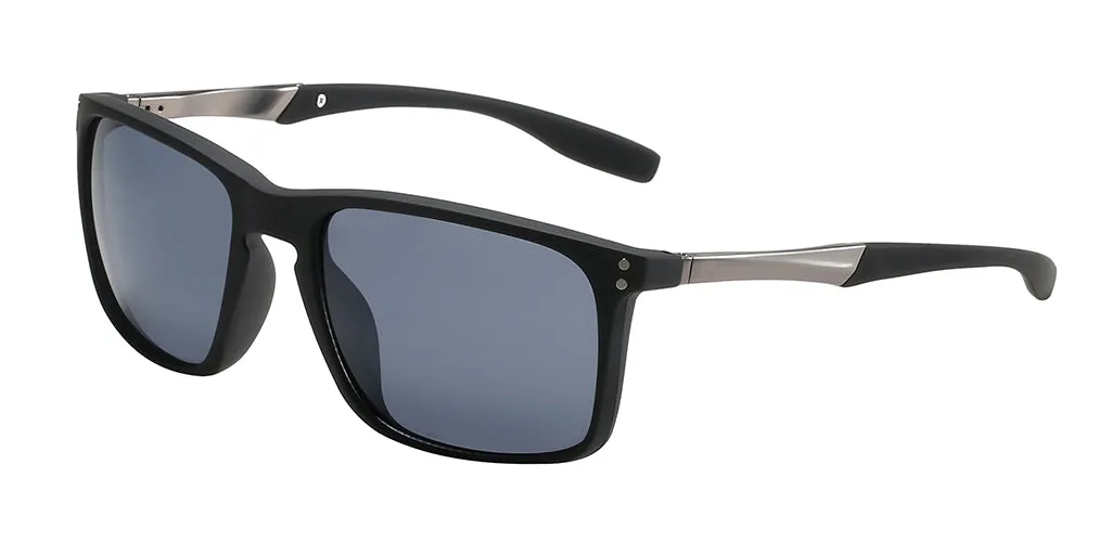 Piranha Jack Square Black Sunglasses