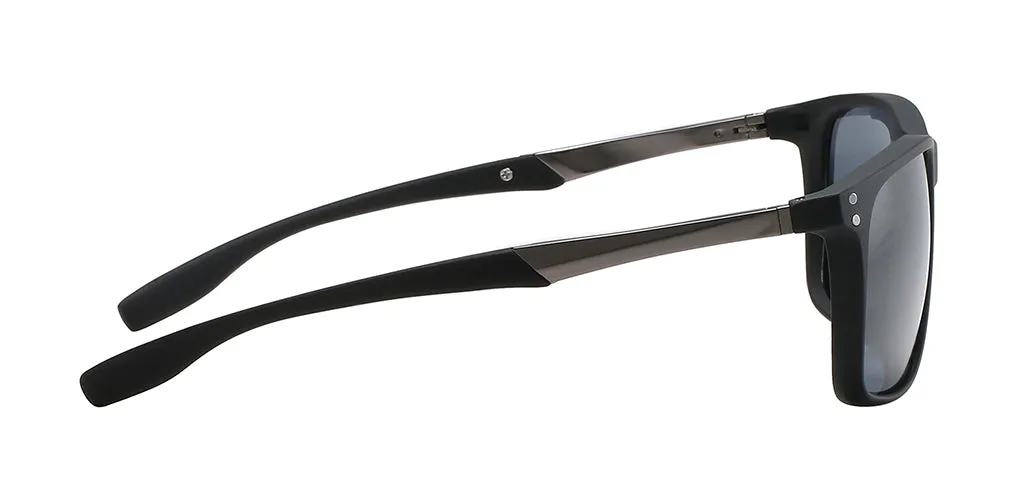 Piranha Jack Square Black Sunglasses