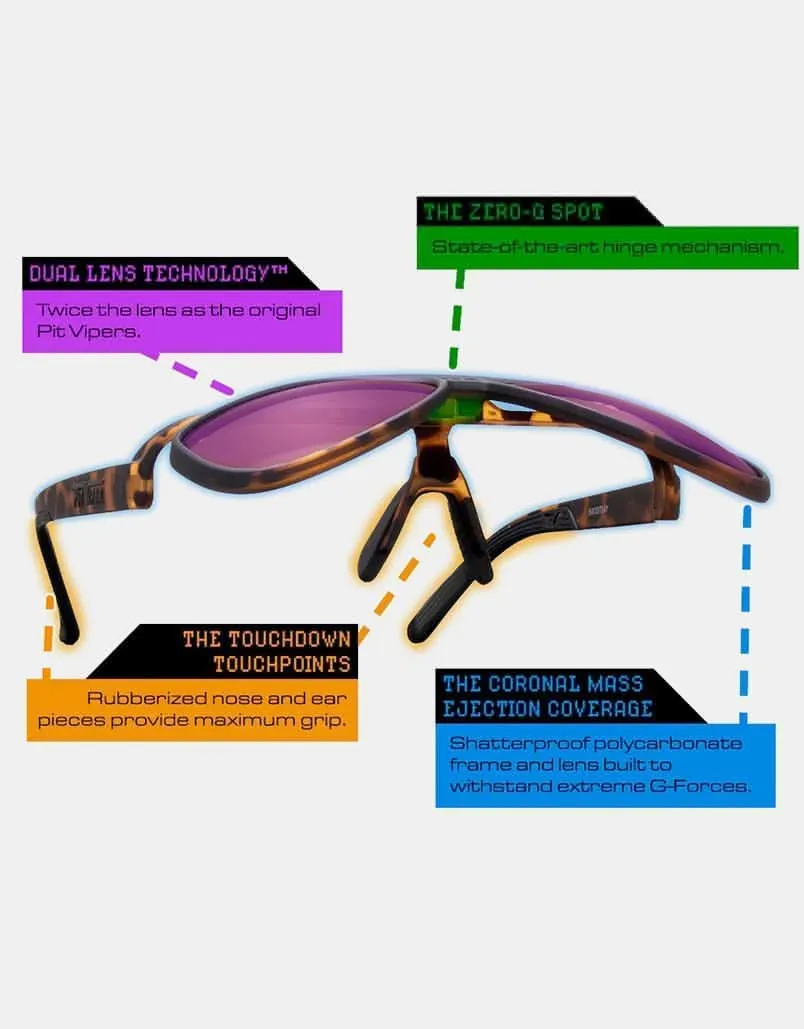 Pit Viper Peninsula Lift-Offs Sunglasses - Gold Revo Coated Brown