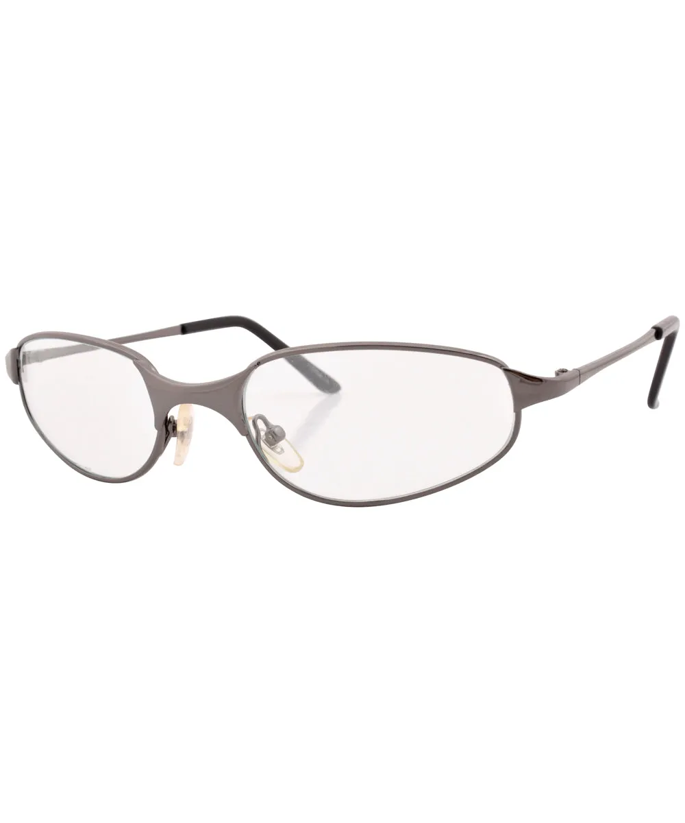 PLAYIN' Gunmetal Clear Glasses