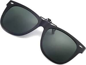 Polarized Clip On Sunglasses Over Prescription Glasses Anti-Glare UV Protection Fishing Driving Sunglasses