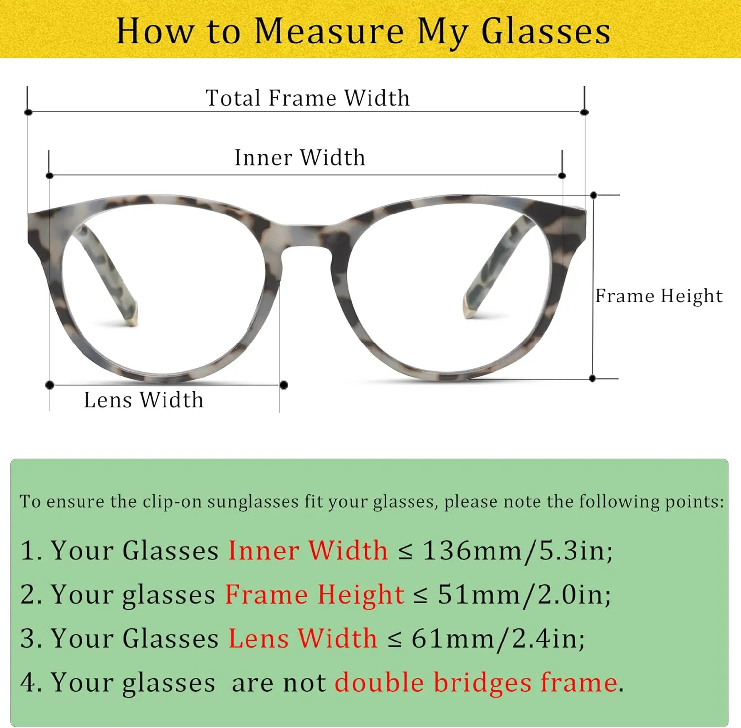 Polarized Clip On Sunglasses Over Prescription Glasses Anti-Glare UV Protection Fishing Driving Sunglasses