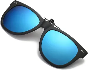 Polarized Clip On Sunglasses Over Prescription Glasses Anti-Glare UV Protection Fishing Driving Sunglasses
