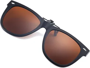 Polarized Clip On Sunglasses Over Prescription Glasses Anti-Glare UV Protection Fishing Driving Sunglasses