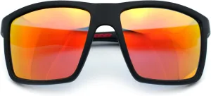 Polarized Color Mirror Mens Rectangle Sport Horn Rim Plastic Sunglasses