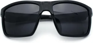 Polarized Color Mirror Mens Rectangle Sport Horn Rim Plastic Sunglasses
