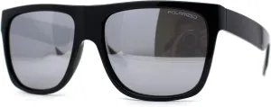 Polarized Mens Classic Sport Flat Top Horn Rim Large Sunglasses