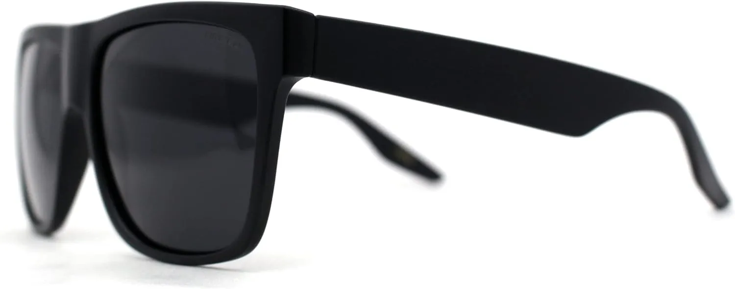 Polarized Mens Classic Sport Flat Top Horn Rim Large Sunglasses