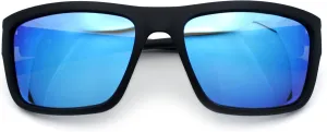 Polarized Mens Rectangle Plastic Sport Horn Rim Sunglasses