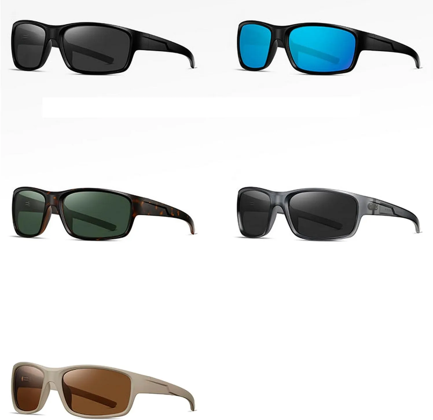 Polarized Sports Sunglasses for Men Women Cycling Fishing Wrap Around Sunglasses UV400 Protection