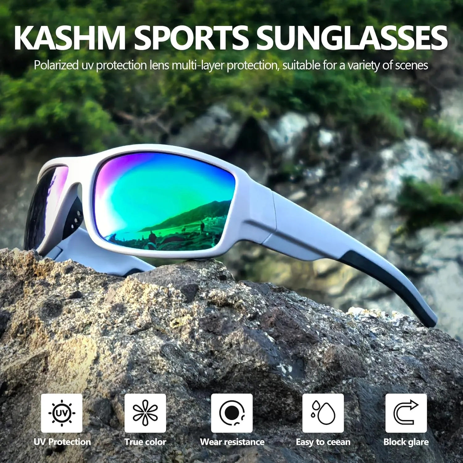 Polarized Sports Sunglasses for Men Women Unbreakable Driving Cycling Fishing Sun Glasses UV Protection
