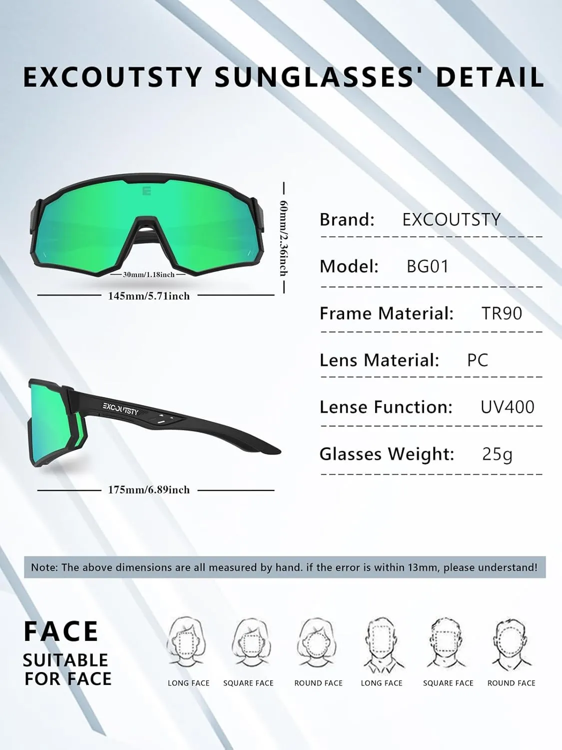 Polarized Sports Sunglasses for Men Women,UV400 Sports Windproof Cycling Sunglasses with 3 Interchangeable Lenses
