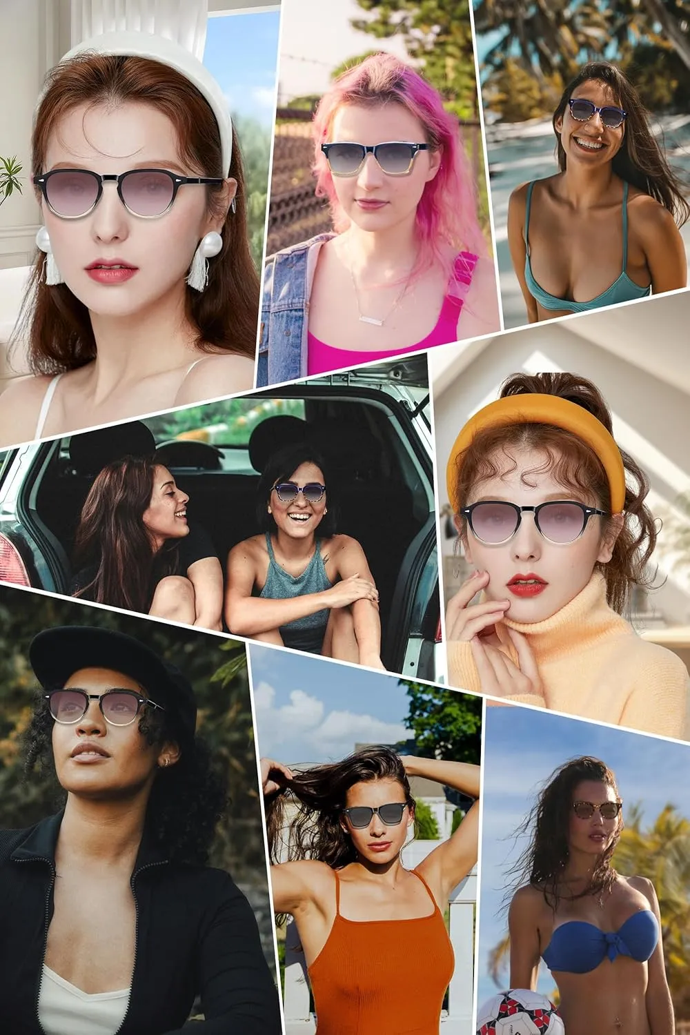 Polarized Sunglasses for Men Women Trendy Retro Shades, Large Frame Sunnies for Travelling Driving Fishing