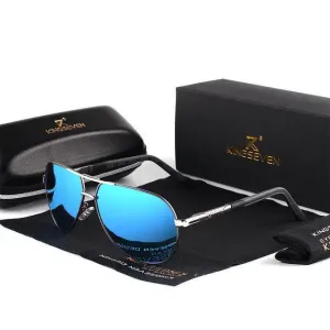 Polarized Unisex Sunglasses with Silicone and Aluminum Alloy Frame