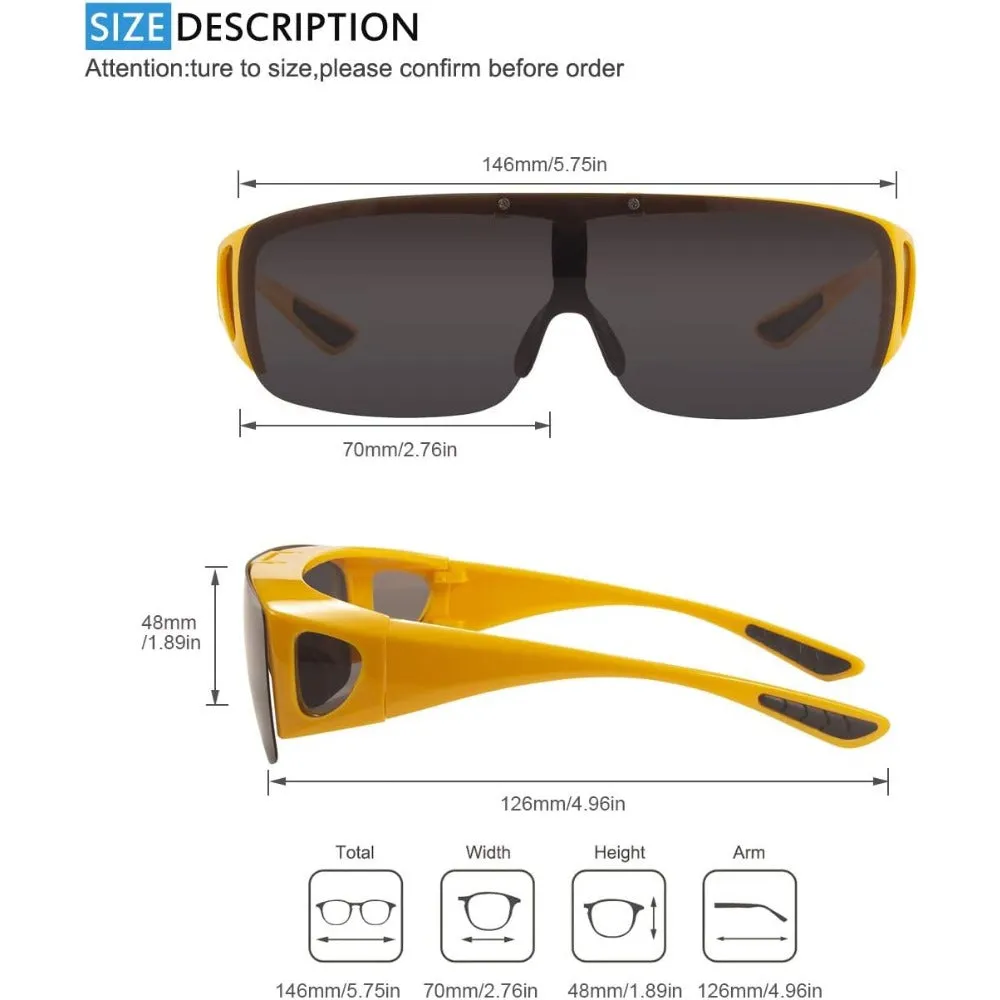 Polarized Wraparound Fitover Sunglasses A180