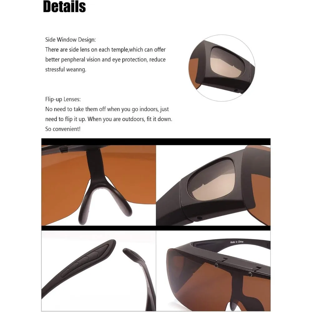 Polarized Wraparound Fitover Sunglasses A180