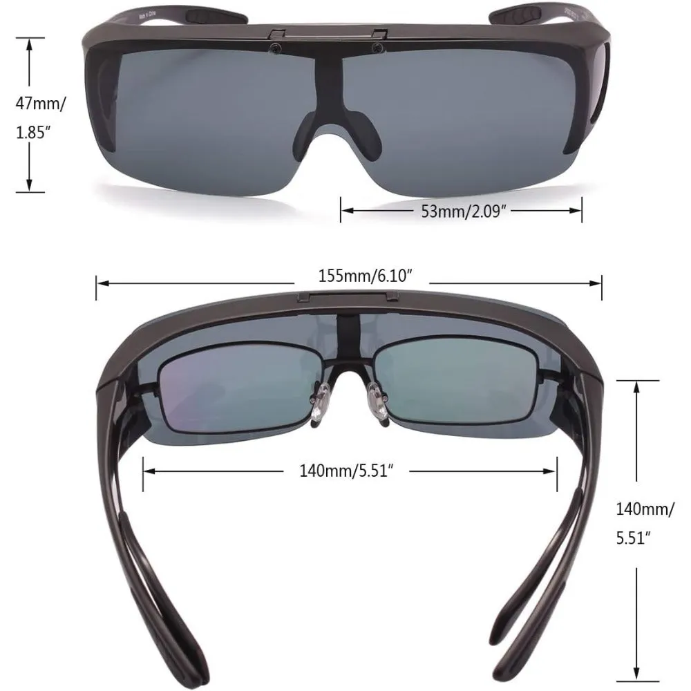 Polarized Wraparound Fitover Sunglasses A180