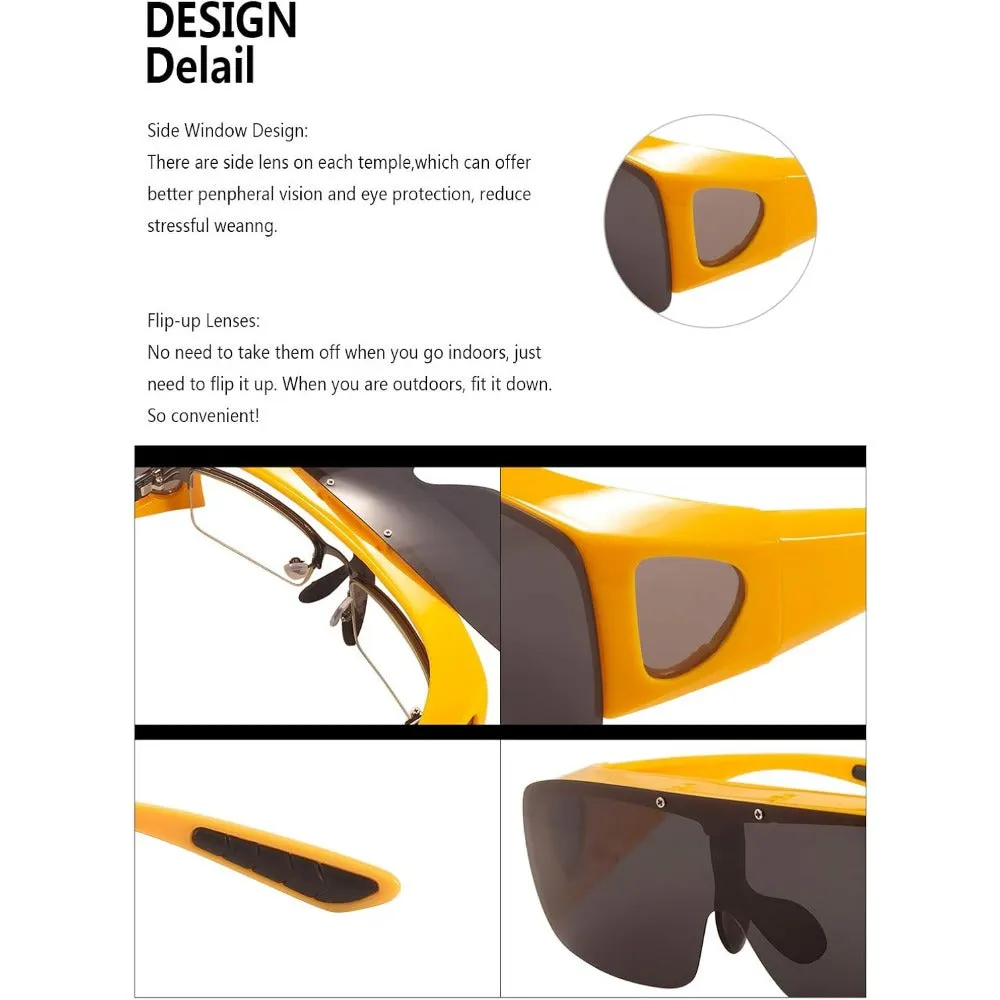 Polarized Wraparound Fitover Sunglasses A180