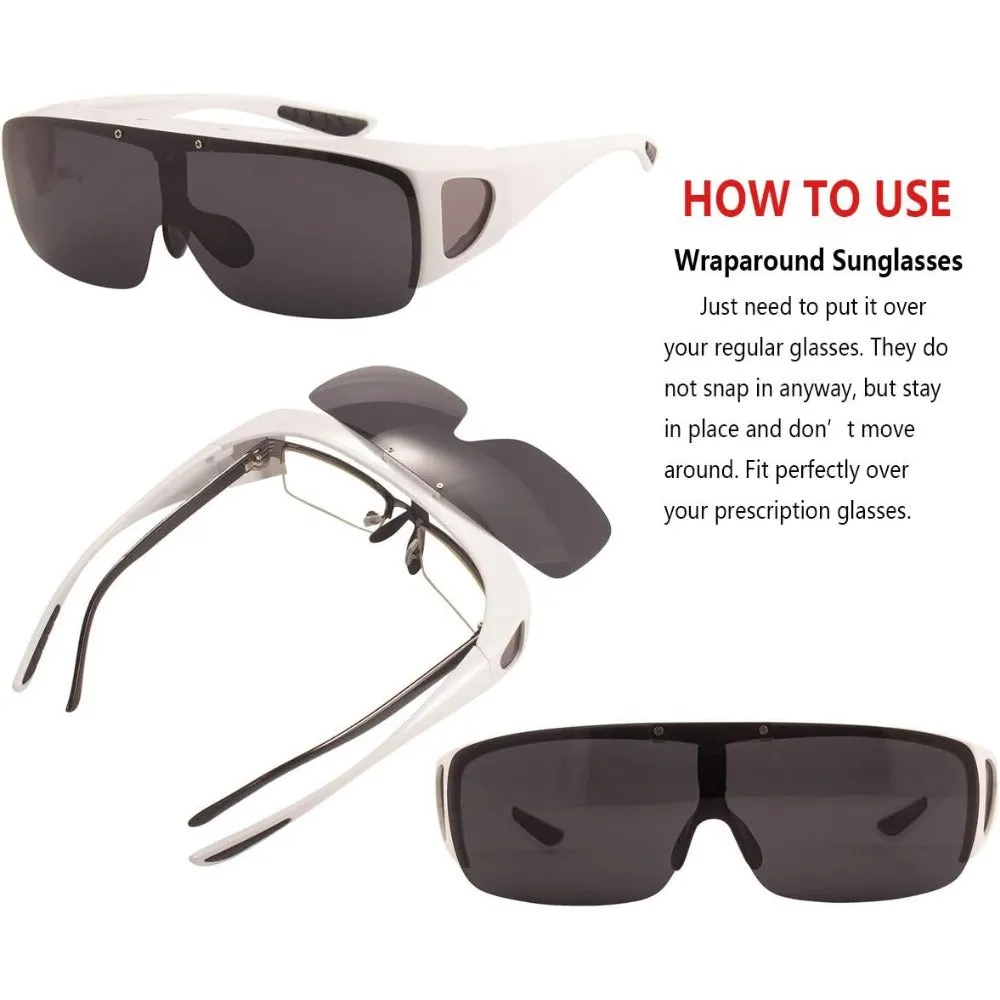 Polarized Wraparound Fitover Sunglasses A180