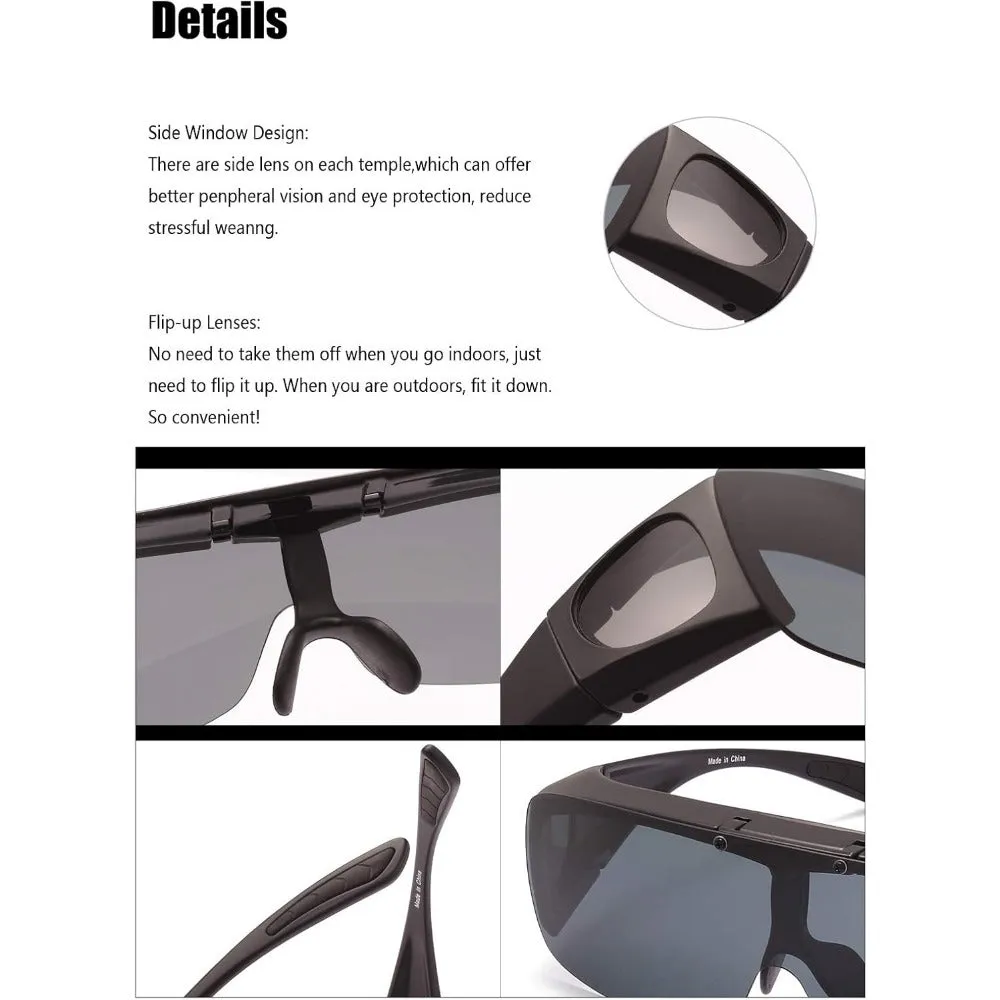 Polarized Wraparound Fitover Sunglasses A180