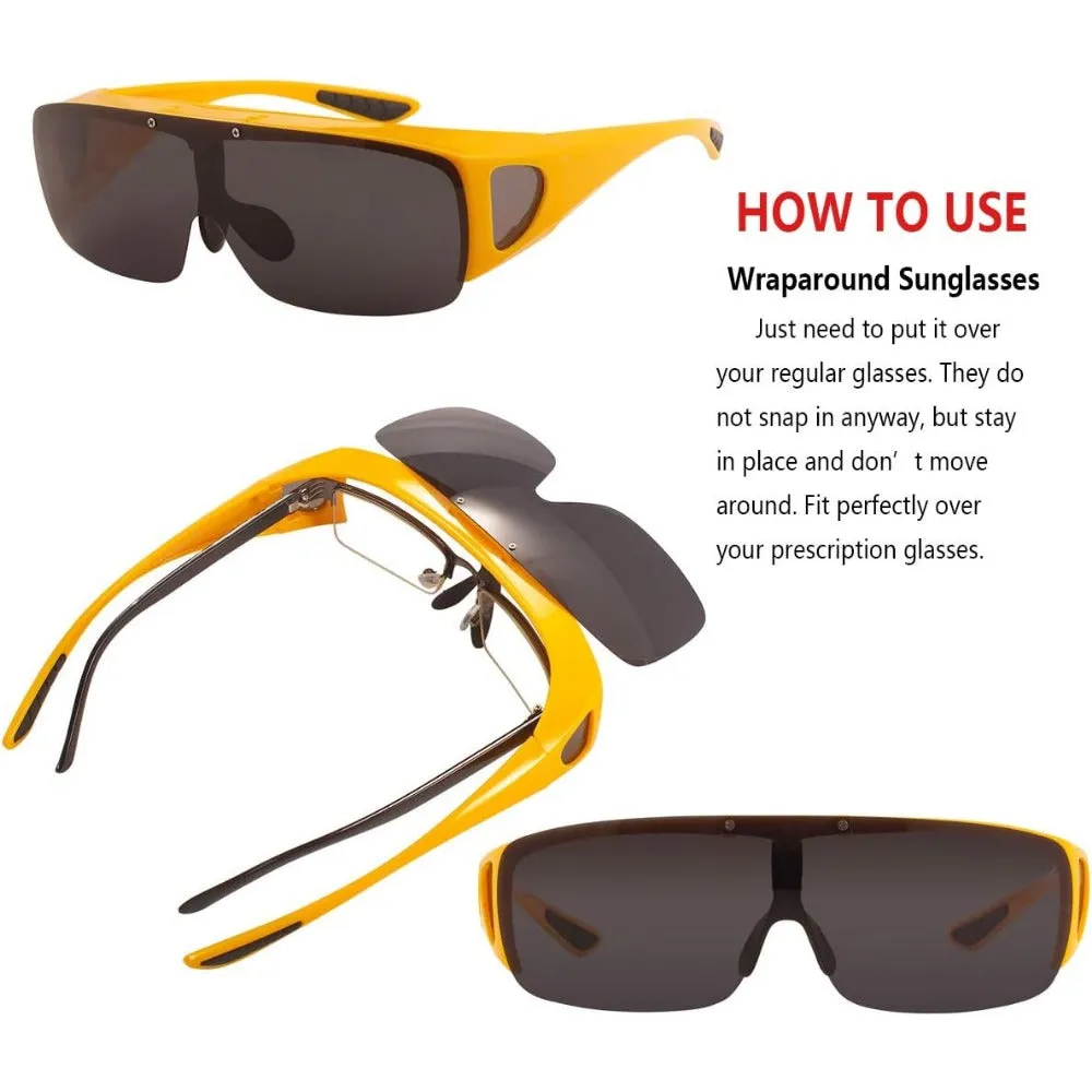 Polarized Wraparound Fitover Sunglasses A180