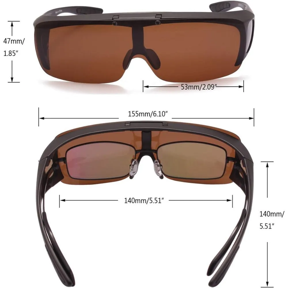 Polarized Wraparound Fitover Sunglasses A180