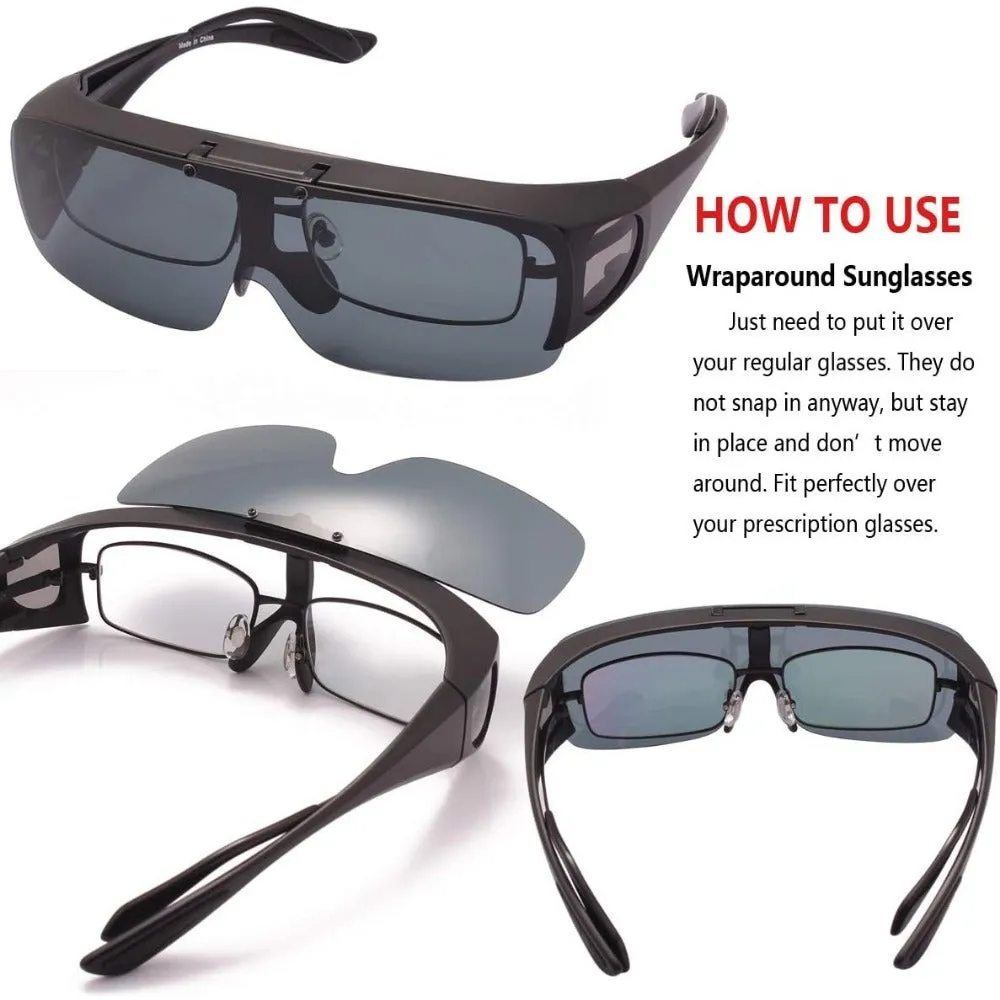 Polarized Wraparound Fitover Sunglasses A180