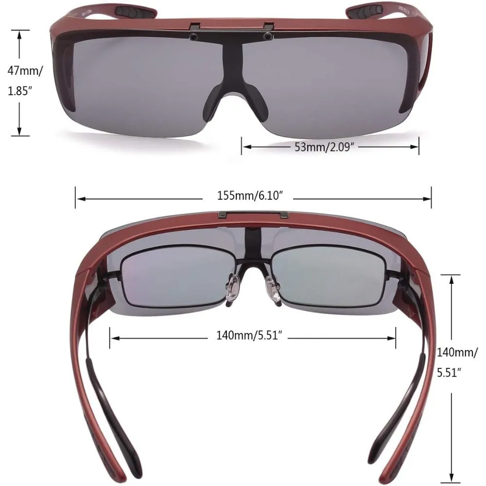 Polarized Wraparound Fitover Sunglasses A180