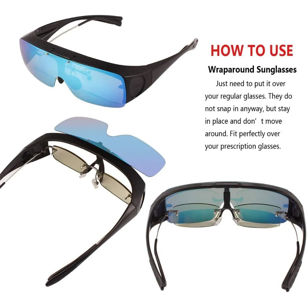 Polarized Wraparound Fitover Sunglasses A180